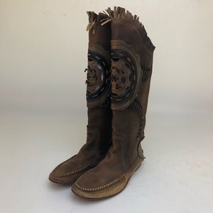 Area Forte Italian Leather Embellished Boots